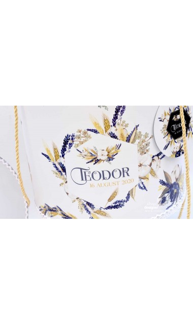 Trusou de botez traditional cu lavanda bumbac si spice de grau 14
